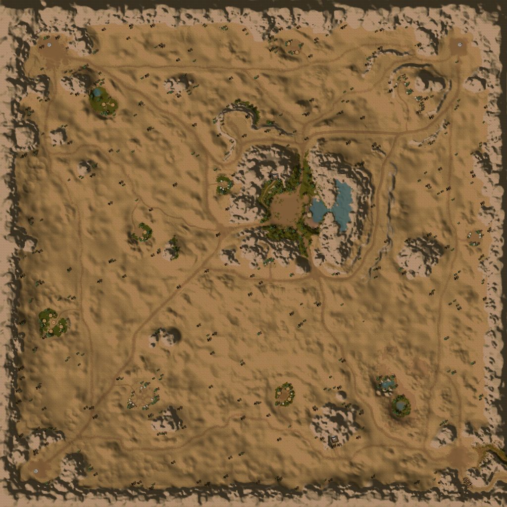 Map of Yongbi Desert